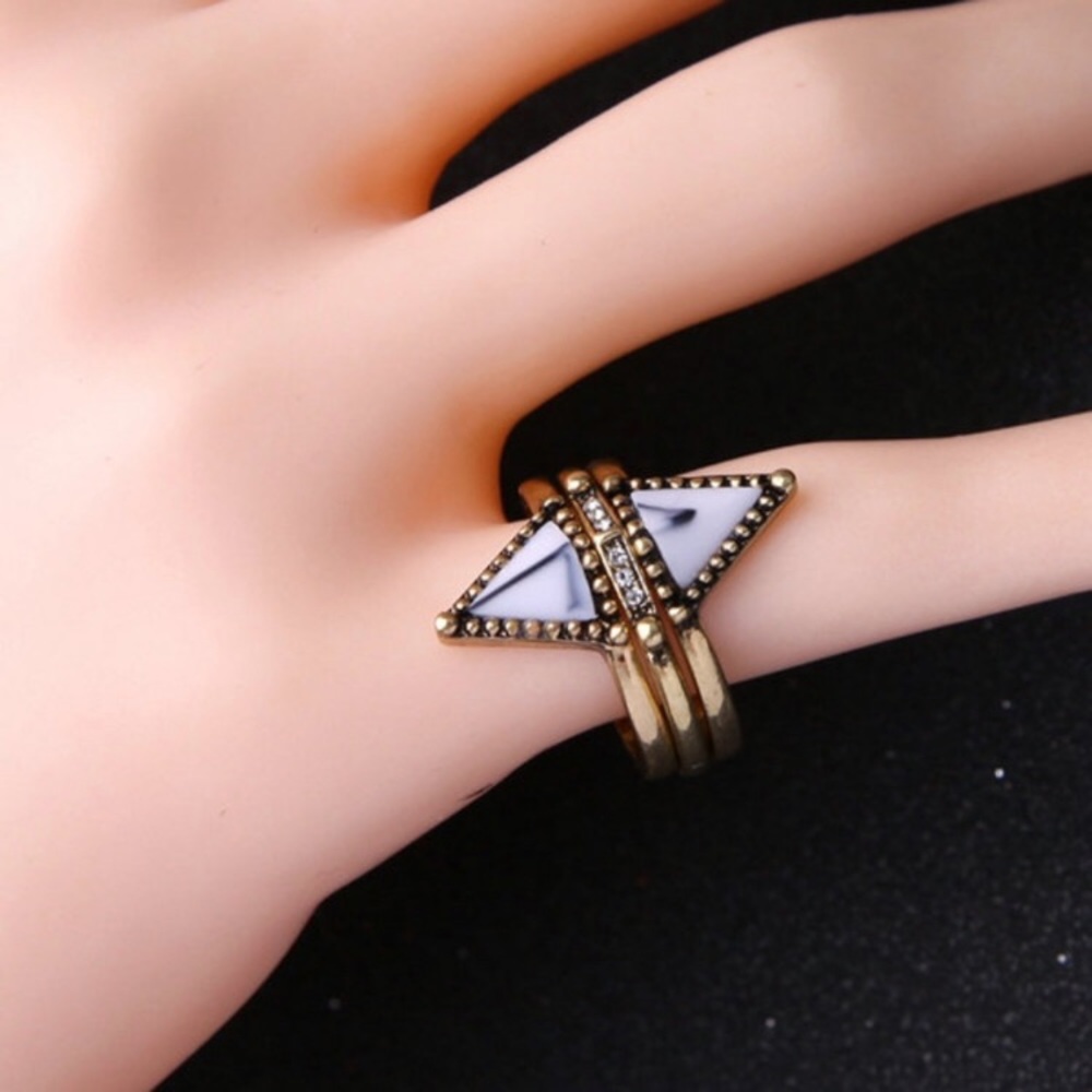 Pack of 3 Stackable Marble Rings